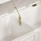 Banc de rangement multifonctionnel en bois massif de style rustique (42 pouces)