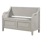 Banc de rangement multifonctionnel en bois massif de style rustique (42 pouces)