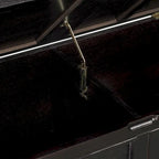 Banc de rangement multifonctionnel en bois massif de style rustique (42 pouces)