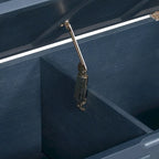 Banc de rangement multifonctionnel en bois massif de style rustique (42 pouces)