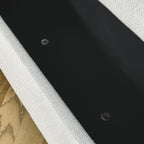 Banquette rembourrée en tissu de lin, grand espace de rangement, (51,5 x 20,5 x 17)