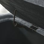 Banquette rembourrée en tissu de lin, grand espace de rangement, (51,5 x 20,5 x 17)