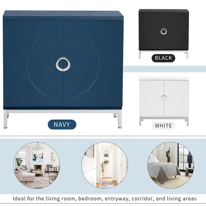 Meuble de rangement simple, meuble d'appoint avec placage en bois massif