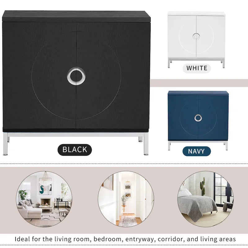 Meuble de rangement simple, meuble d'appoint avec placage en bois massif