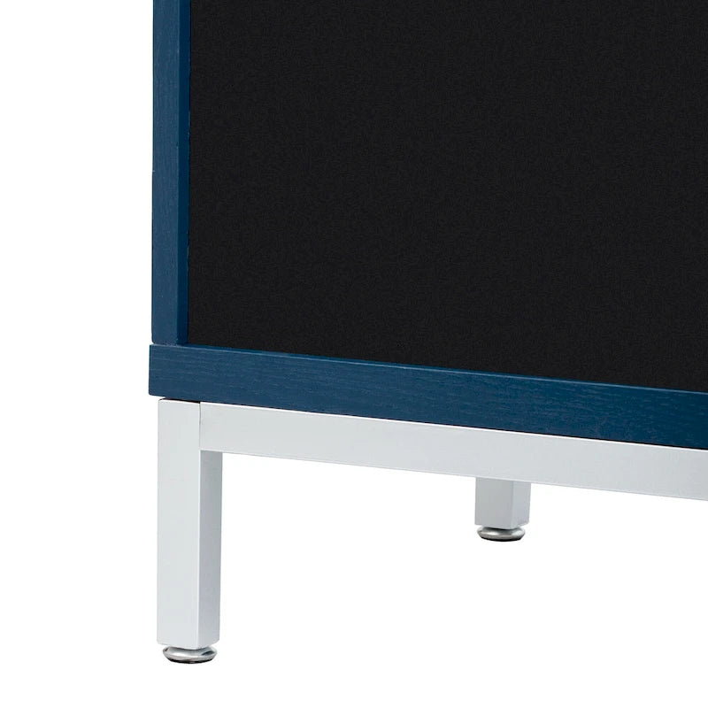 Meuble de rangement simple, meuble d'appoint avec placage en bois massif