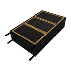 Meuble à chaussures 3 portes en rotin naturel