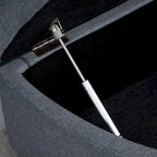 HOMCOM Banc de lit ottoman demi-cercle moderne et luxueux en tissu polyester avec pieds, couvercle relevable et coussin en mousse épaisse. Banc idéal.