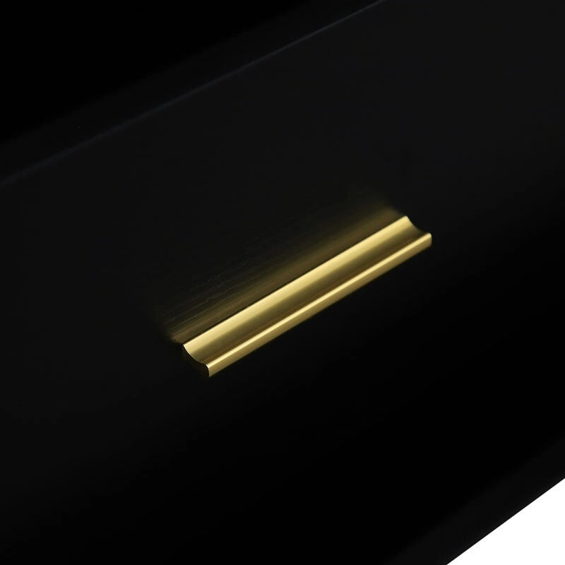 Commode moderne noire à 6 tiroirs pour chambre à coucher