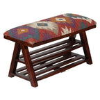 HERAT ORIENTAL Handmade Kilim Upholstered Bench - 12.5x16x30