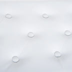 Banc de piano 2 places HOMCOM traditionnel de style campagnard, rembourré en similicuir et bois de bouleau - Blanc