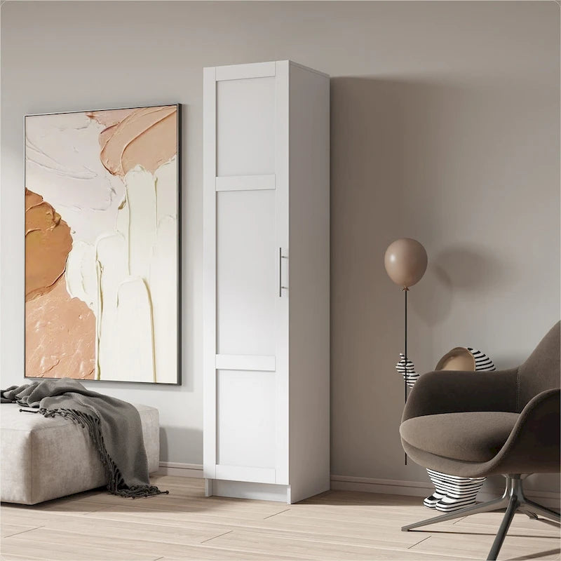 Armoire de rangement empilable, blanche