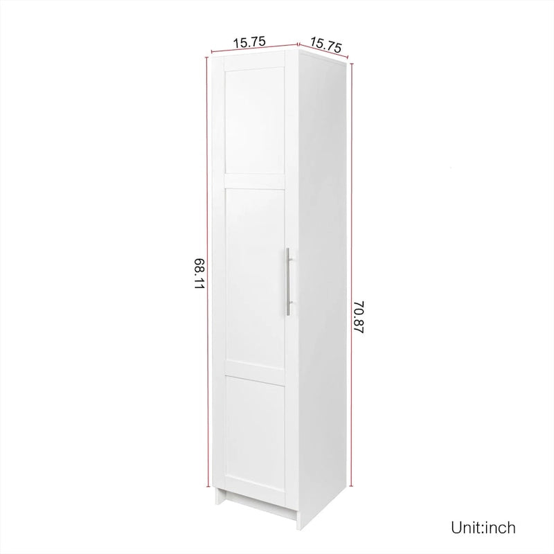 Armoire de rangement empilable, blanche