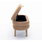 Banc de rangement pour chambre à coucher avec pieds en bois