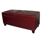 Banc de rangement en similicuir de 15 pouces et table à plateau relevable