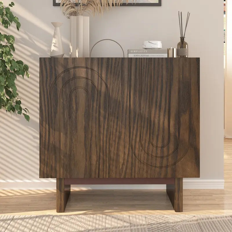 Meuble d'appoint en bois à 2 portes Clihome Furniture