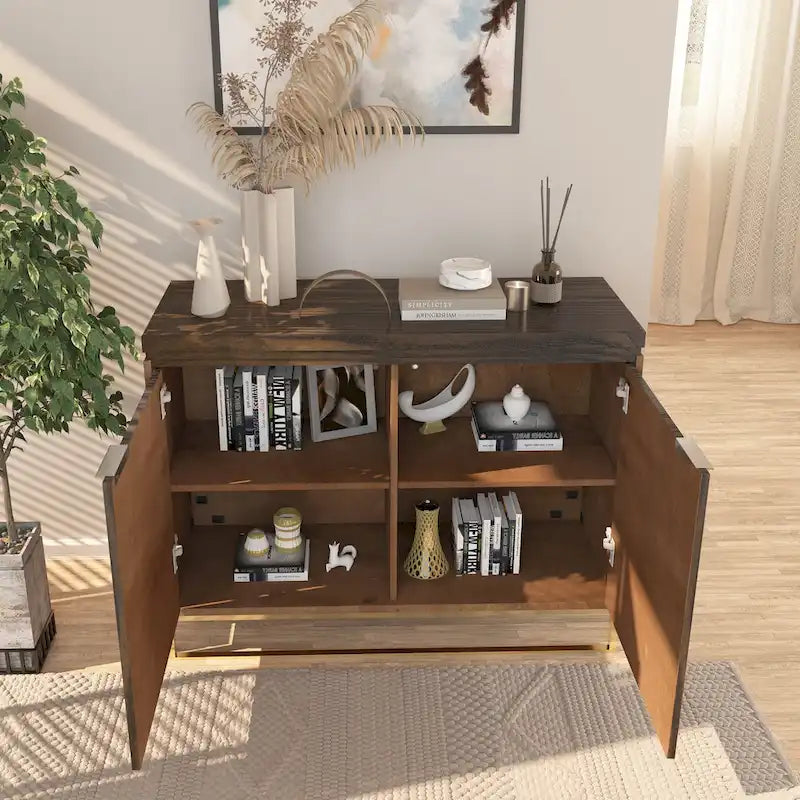 Meuble d'appoint en bois à 2 portes Clihome Furniture