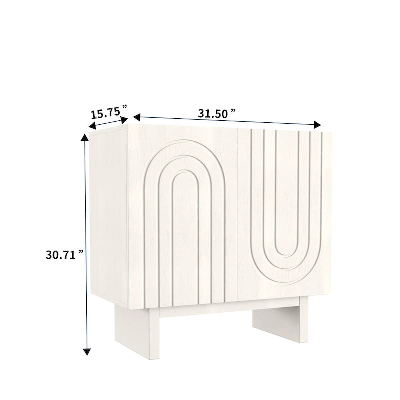 Meuble d'appoint en bois à 2 portes Clihome Furniture