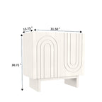 Meuble d'appoint en bois à 2 portes Clihome Furniture