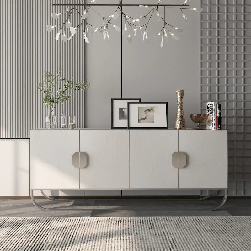 Meuble d'appoint en bois à 4 portes Clihome Furniture