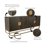 Meuble d'appoint en bois à 4 portes Clihome Furniture