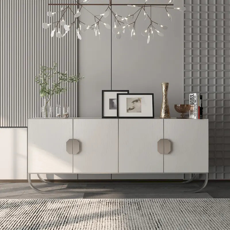 Meuble d'appoint en bois à 4 portes Clihome Furniture