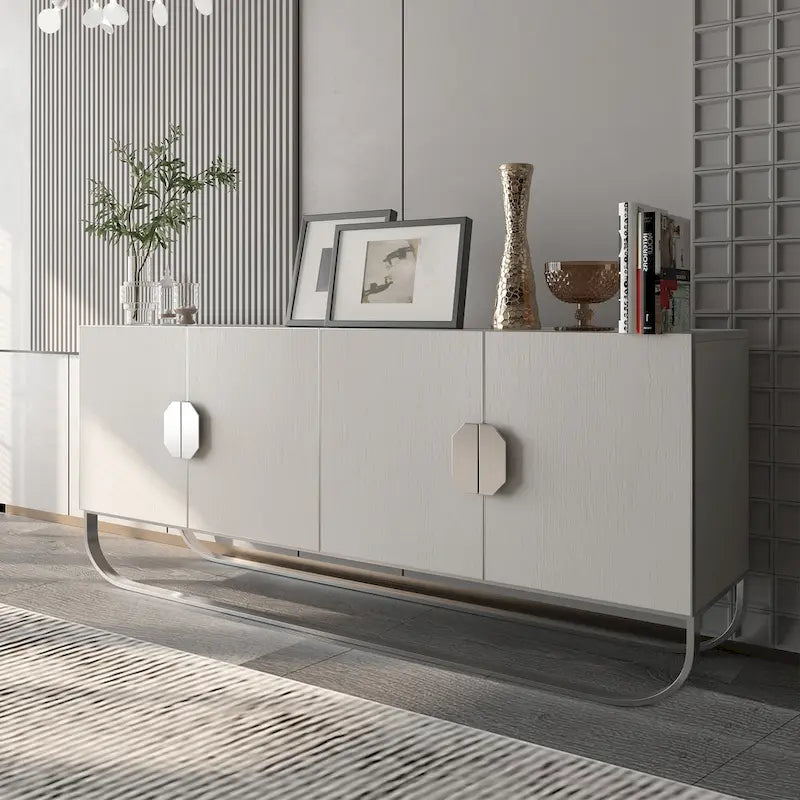 Meuble d'appoint en bois à 4 portes Clihome Furniture