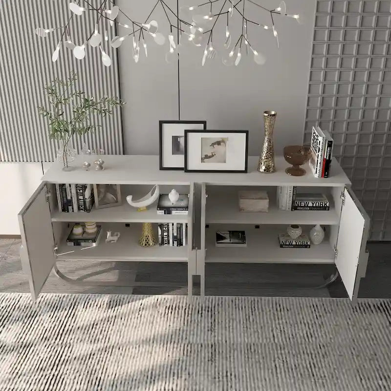 Meuble d'appoint en bois à 4 portes Clihome Furniture