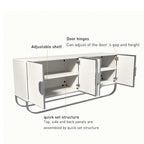 Meuble d'appoint en bois à 4 portes Clihome Furniture