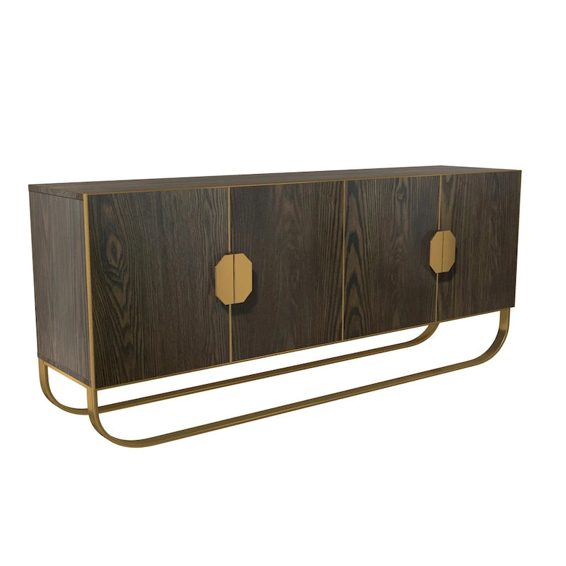 Meuble d'appoint en bois à 4 portes Clihome Furniture