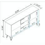 Buffet Manhattan Comfort Beekman 62,99 avec 4 étagères