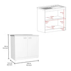 Ensemble de cuisine TUHOME Phoenix 2 pièces avec îlot central et meuble sous-évier - Non disponible