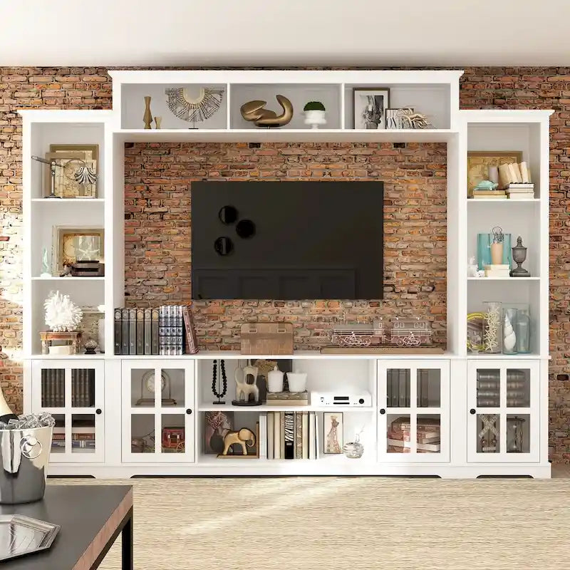 Living Room Set with TV Stand and Two Bookcases Doors 102/68.1W