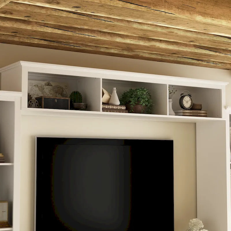 Ensemble de salon avec meuble TV et deux portes bibliothèque 102/68,1L