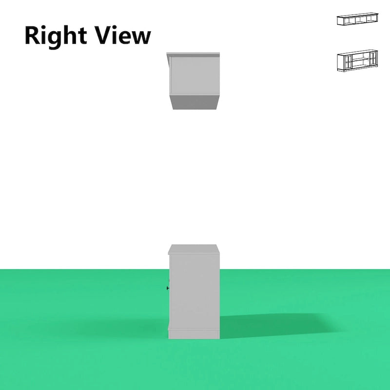 Ensemble de salon avec meuble TV et deux portes bibliothèque 102/68,1L