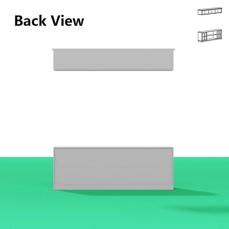 Ensemble de salon avec meuble TV et deux portes bibliothèque 102/68,1L