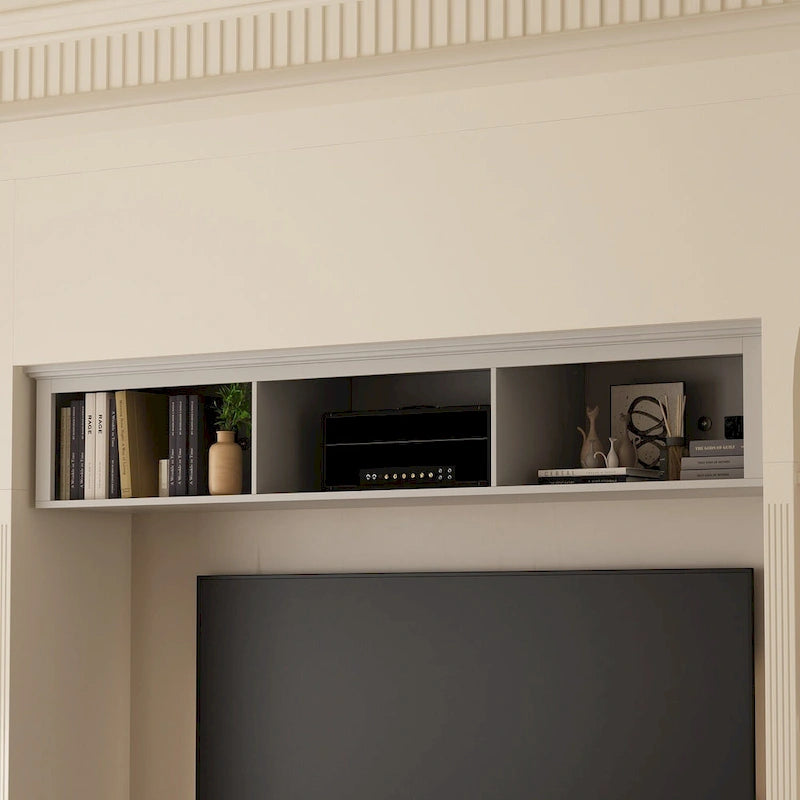 Ensemble de salon avec meuble TV et deux portes bibliothèque 102/68,1L