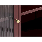 Buffet 3 portes Brianne de Rye Studio, style moderne, en métal et verre