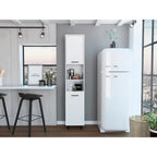 Garde-manger TUHOME Hobart avec 2 placards et 2 étagères ouvertes, poignées et charnières en aluminium - Non disponible