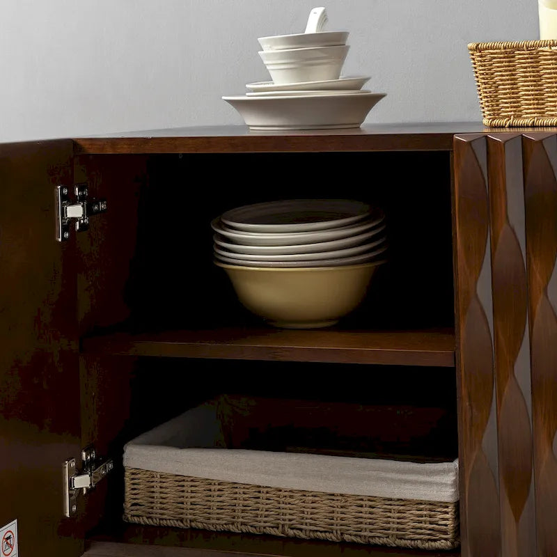 Buffet Joanna à motifs géométriques sculptés modernes par HULALAHOME