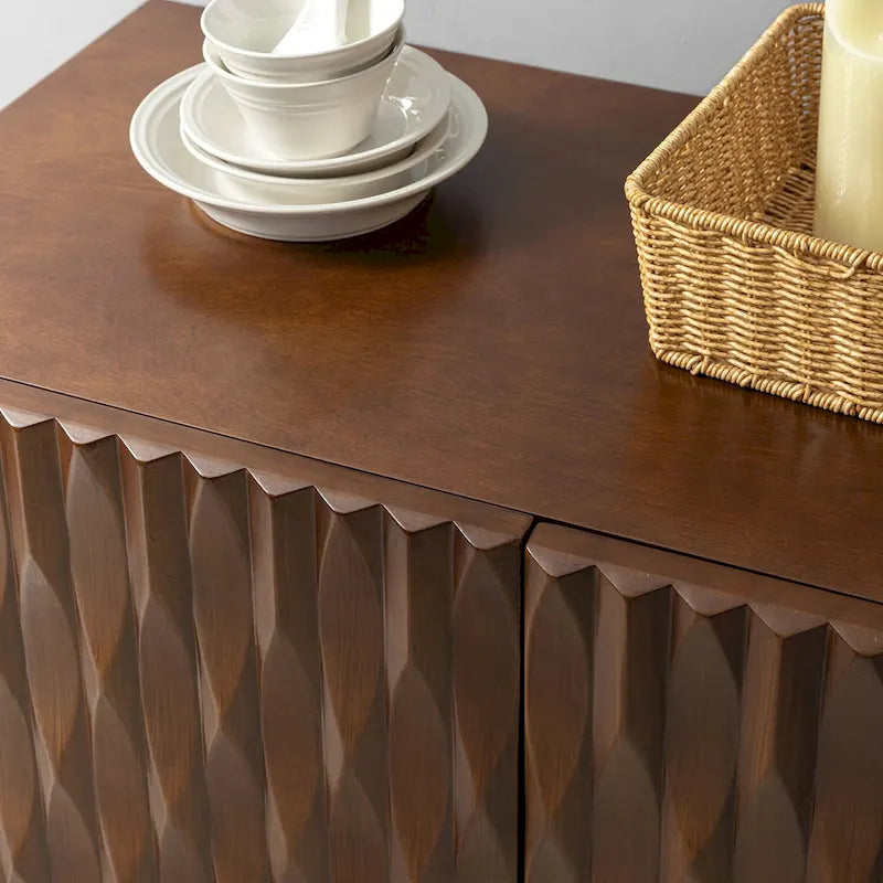 Buffet Joanna à motifs géométriques sculptés modernes par HULALAHOME