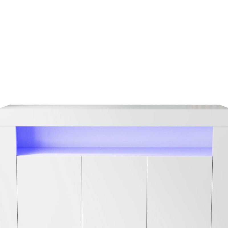 Buffet de salon avec éclairage LED et 3 portes