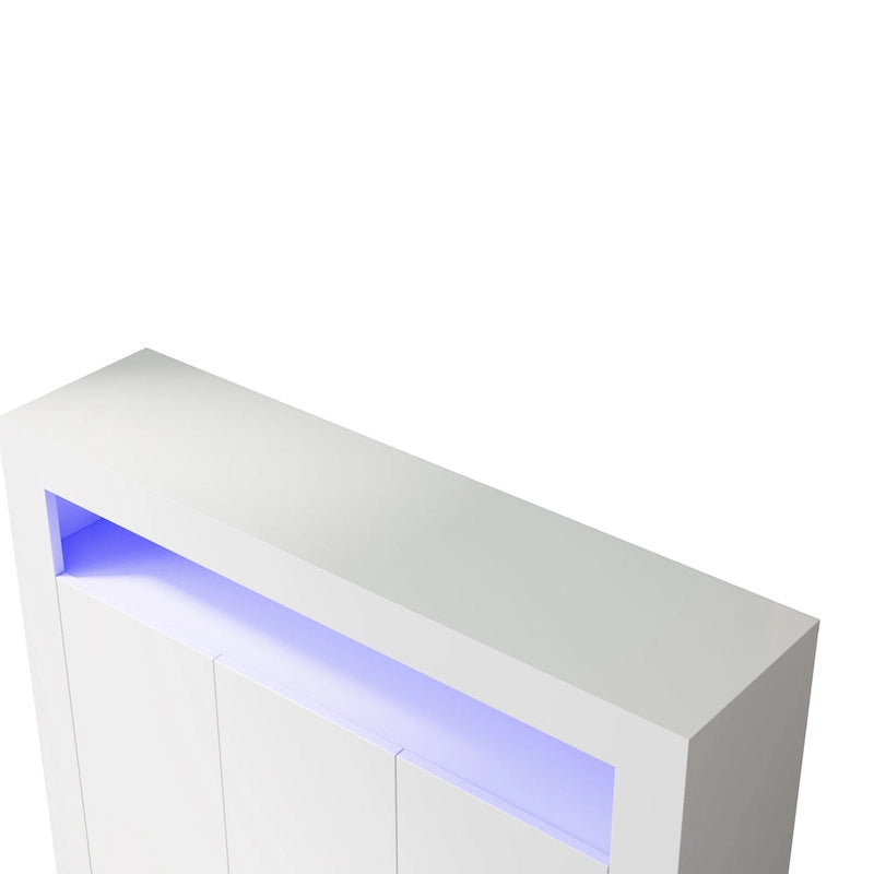 Buffet de salon avec éclairage LED et 3 portes