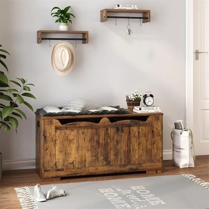 Banc à chaussures pour entrée - 15,7 cm (P) x 39,4 cm (L) x 19,2 cm (H)