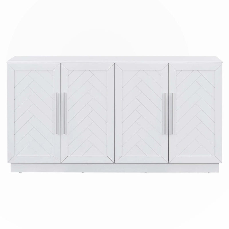 Sideboard with 4 Doors Large Storage Space with Adjustable Shelves