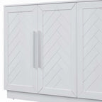 Buffet à 4 portes, grand espace de rangement avec étagères réglables