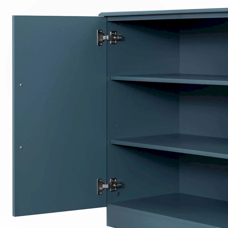 Buffet à 4 portes, grand espace de rangement avec étagères réglables