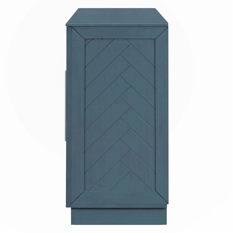 Buffet à 4 portes, grand espace de rangement avec étagères réglables