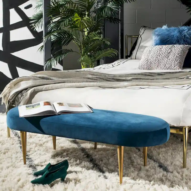 Banc ovale SAFAVIEH Couture Garnette - 48 po L x 18 po P x 16 po H