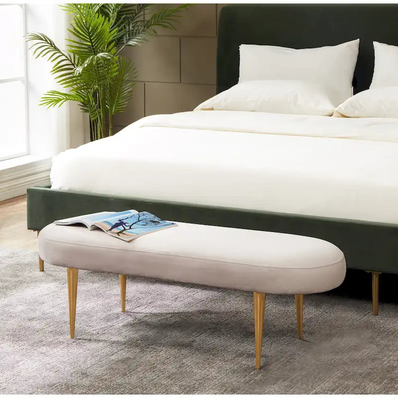 Banc ovale SAFAVIEH Couture Garnette - 48 po L x 18 po P x 16 po H