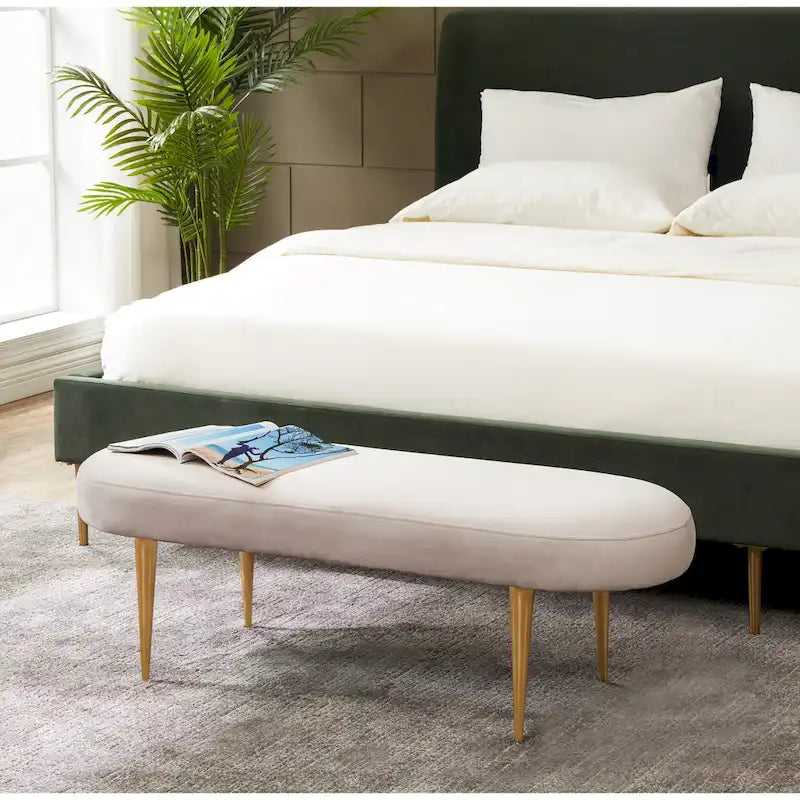 Banc ovale SAFAVIEH Couture Garnette - 48 po L x 18 po P x 16 po H